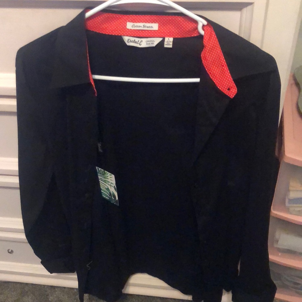 Women’s Black Button Up Shirt Size Large